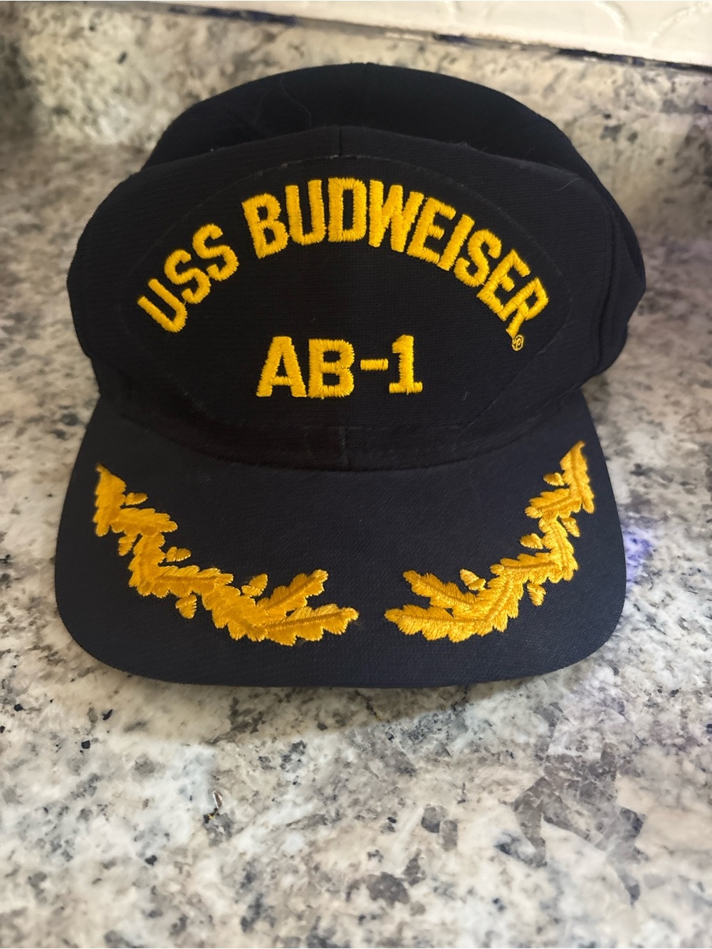 Vintage 80s New Era USS Budweiser AB-1 Snapback Hat